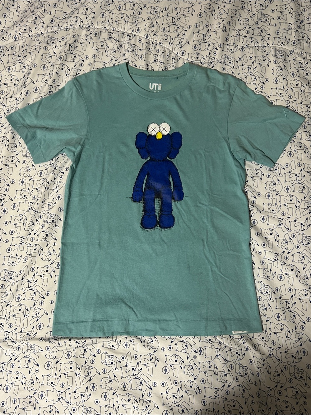 UNIQLO x KAWS BFF Teal Blue Graphic Tee Shirt